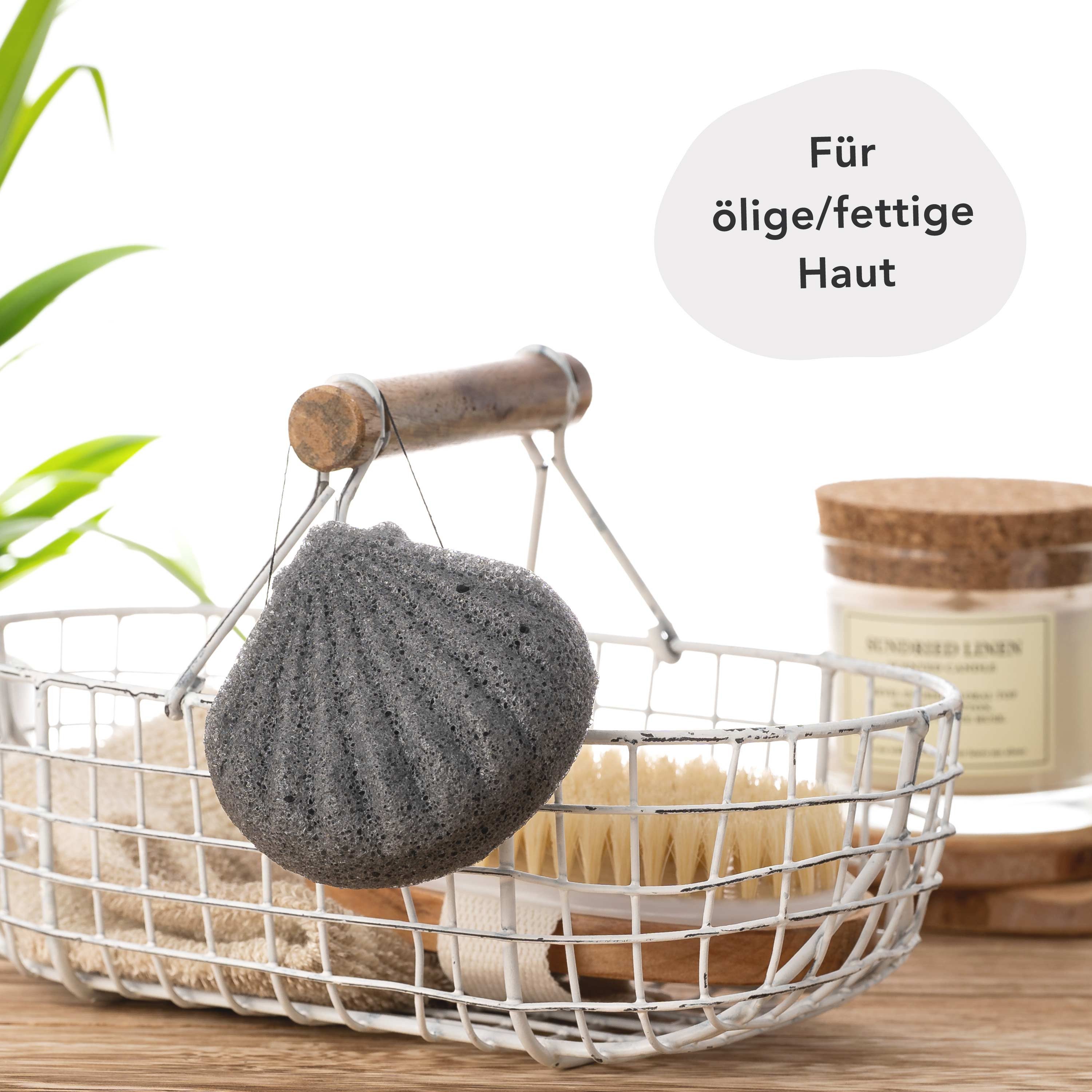 FACES OF FEY Gesichtsreinigungsschwamm Konjac Sponge, Sanfte Reinigungsschwämme - 100% biologisch abbaubar