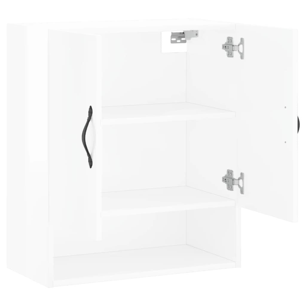 vidaXL Fächerschrank cm 60x31x70 (1-St) Holzwerkstoff Hochglanz-Weiß Wandschrank