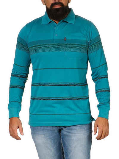 EloModa Poloshirt Herren Polo Shirt Langarm Longsleeve mit Brusttaschen Gr. M L XL XXL (1-tlg)