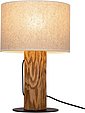 OTTO products Tischleuchte »Emmo«, Hochwertiger Leinen-Baumwoll Lampenschirm, aus Massivholz, Naturprodukt mit FSC®-Zertifikat, geeignet für LM E27 - exklusive, Made in Europe, Bild 2