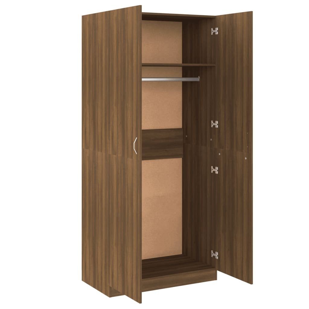 möbelando Kleiderschrank 299899 Türen cm) 2 in 52x90x200 mit (LxBxH: Eichen-Optik Braun