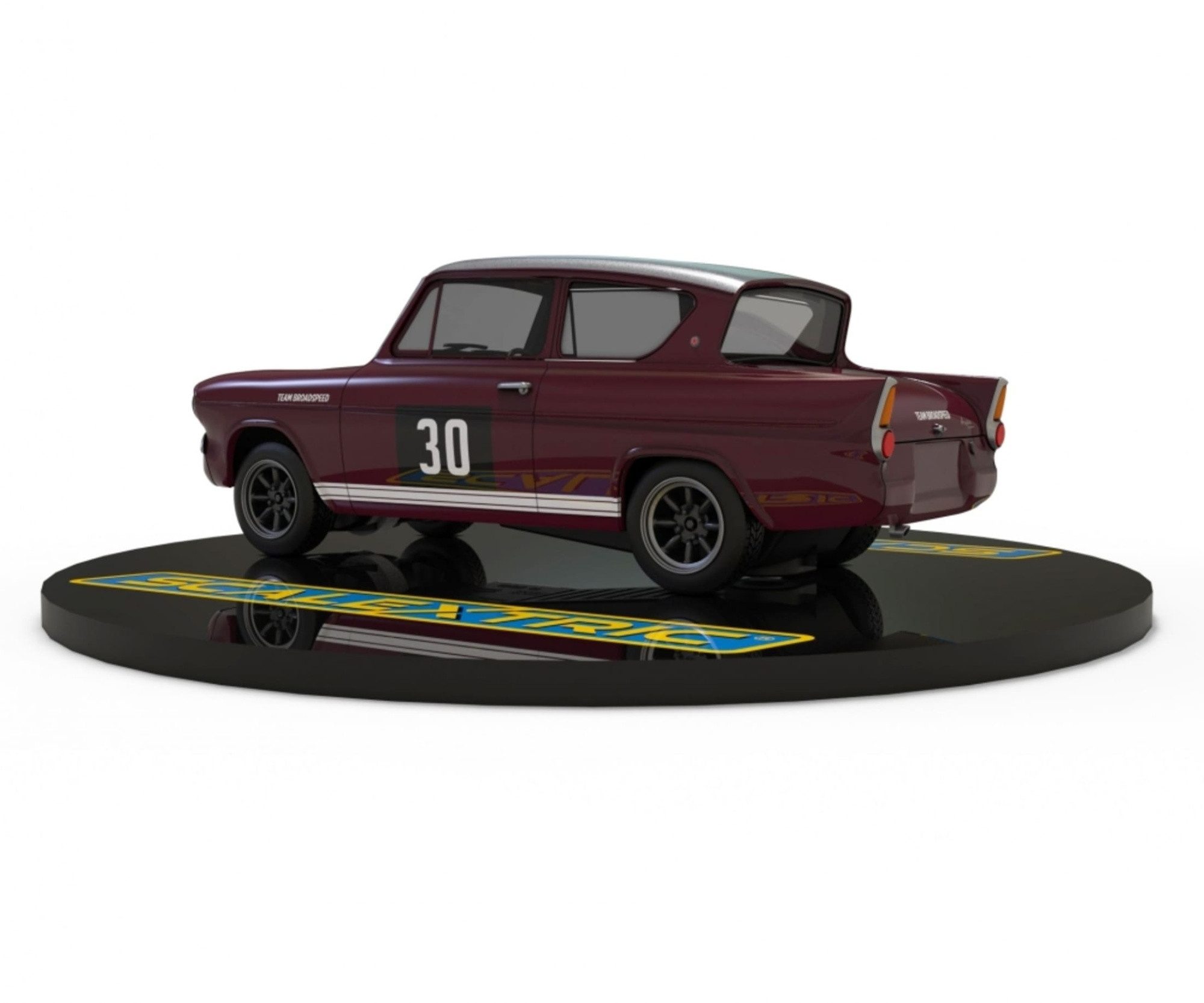 Scalextric Rennbahn-Auto Scalextric 1:32 Ford Anglia 105E Broadsp Slotcar - Rennbahnauto