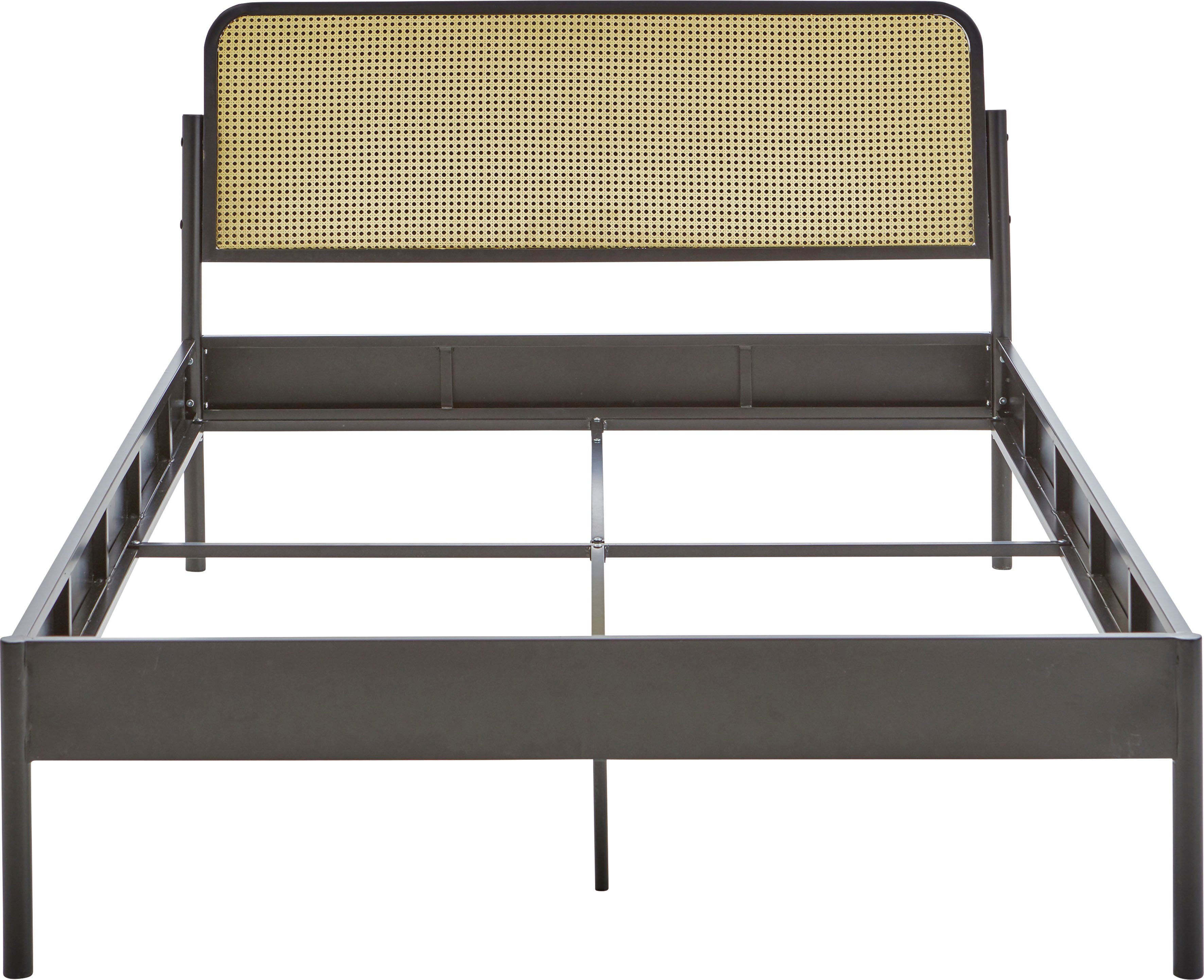 ATLANTIC home collection Metallbett Nelly, mit Rattan im Kopfteil. Reduzierter Preis € 249,99. Unverbindliche Preisempfehlung € 299,00