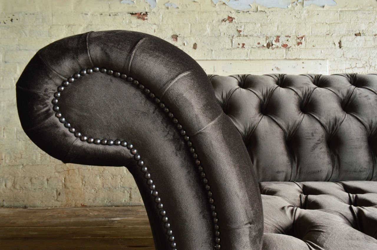 Garnitur Chesterfield-Sofa, Sofa Couch Design Polster Luxus Leder JVmoebel Sitz Chesterfield