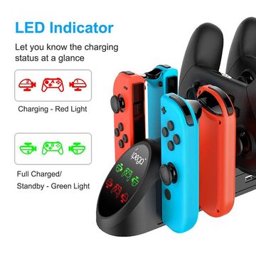 HYTIREBY Ladestation kompatibel mit Nintendo Switch und OLED für Joy Cons Ladestation