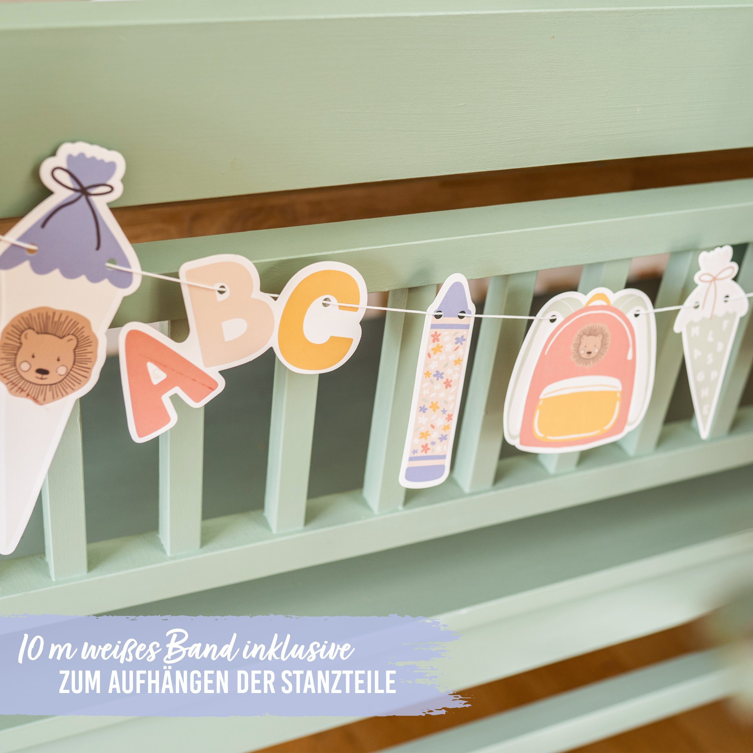 PAPIERDRACHEN Girlande Girlande zur Einschulung - in verschiedenen Designs erhältlich