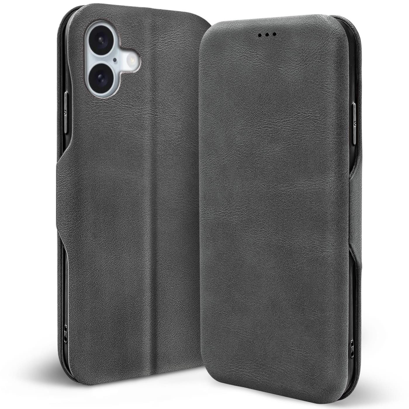 CoolGadget Handyhülle Business Premium Hülle Für iPhone 16 6,1 Zoll, Handy Tasche mit Kartenfach für Apple iPhone 16 Schutzhülle