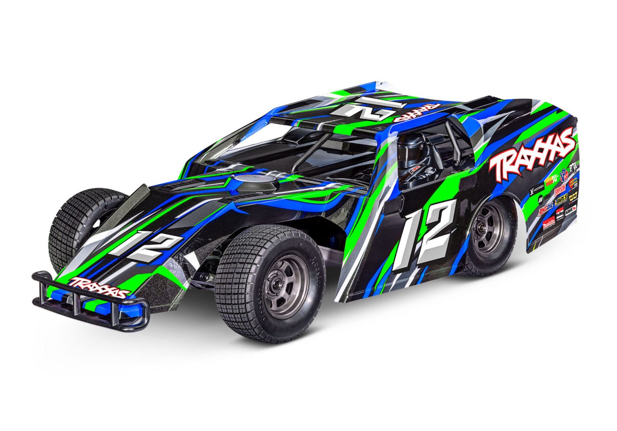 Traxxas RC-Buggy Traxxas RC Slash Mudboss BL-2S Dirt Oval Racer 1:10 RTR Grün