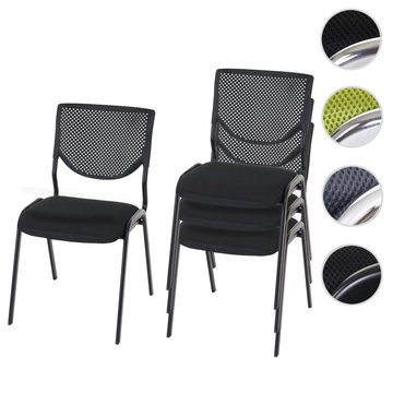 MCW Besucherstuhl H401-4 (Set, 4 St), 4er-Set, Ergonomisch geformte Rückenlehne, Fußbodenschoner