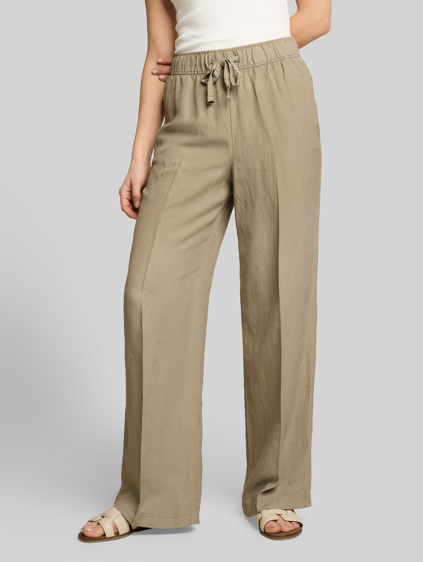 TOM TAILOR Stoffhose Hosen & Chino Loose Fit Hose mit Leinenanteil