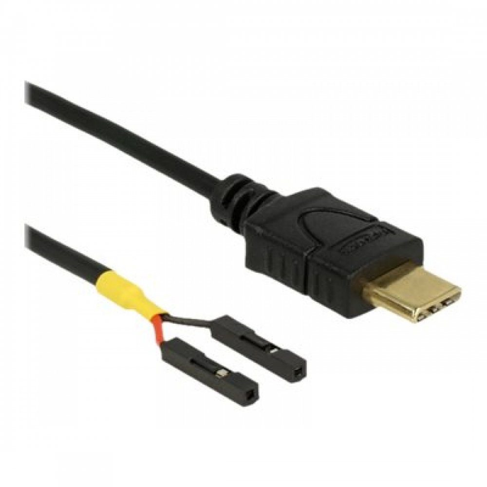 Kabel 10 cm - USB Type-C - 2.0 Stecker - schwarz USB-Kabel