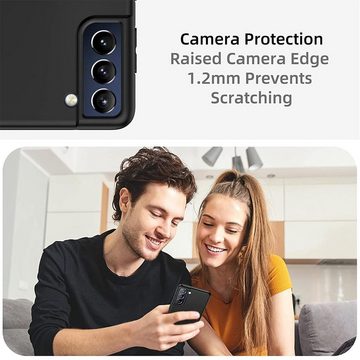 CoolGadget Handyhülle Black Series Handy Hülle für Samsung Galaxy S21 FE 6,4 Zoll, Edle Silikon Schlicht Robust Schutzhülle für Samsung S21 FE Hülle