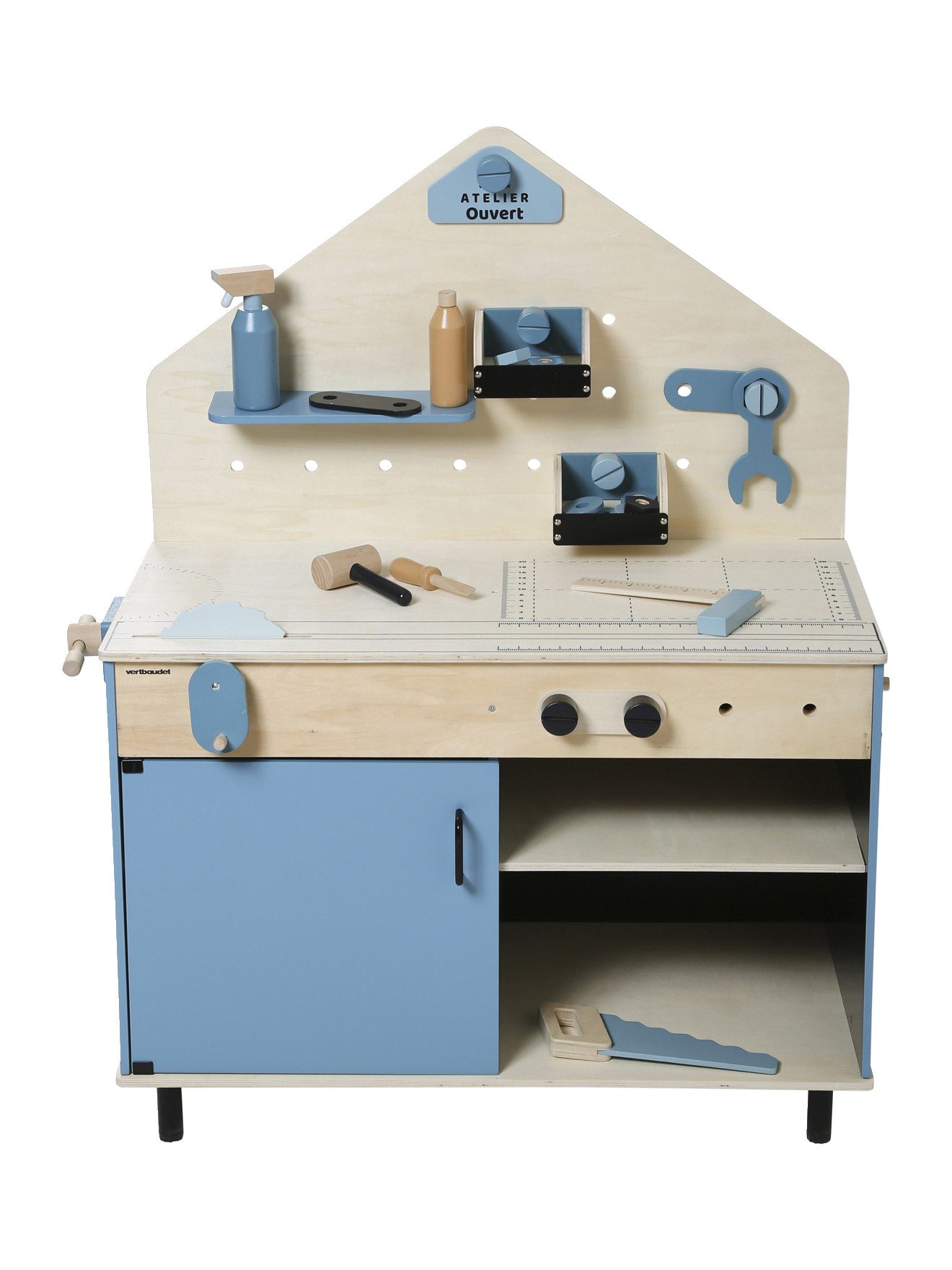 vertbaudet Spielwerkbank Große Kinder Werkbank, Holz FSC®/Metall