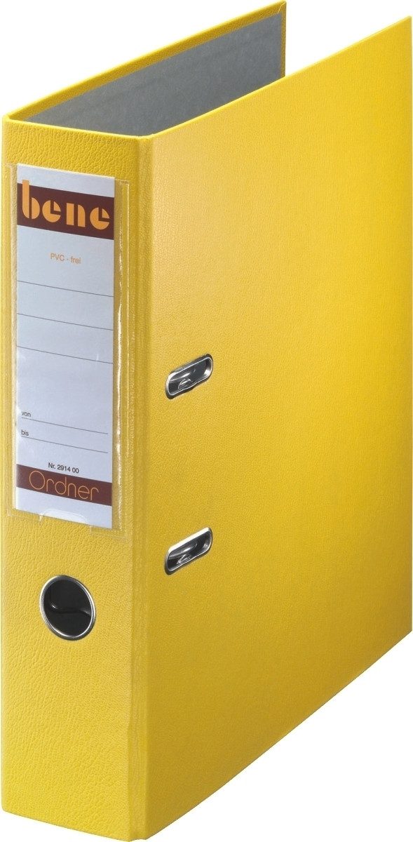 Aktenordner Ordner A4 Kunststoff 80mm gelb
