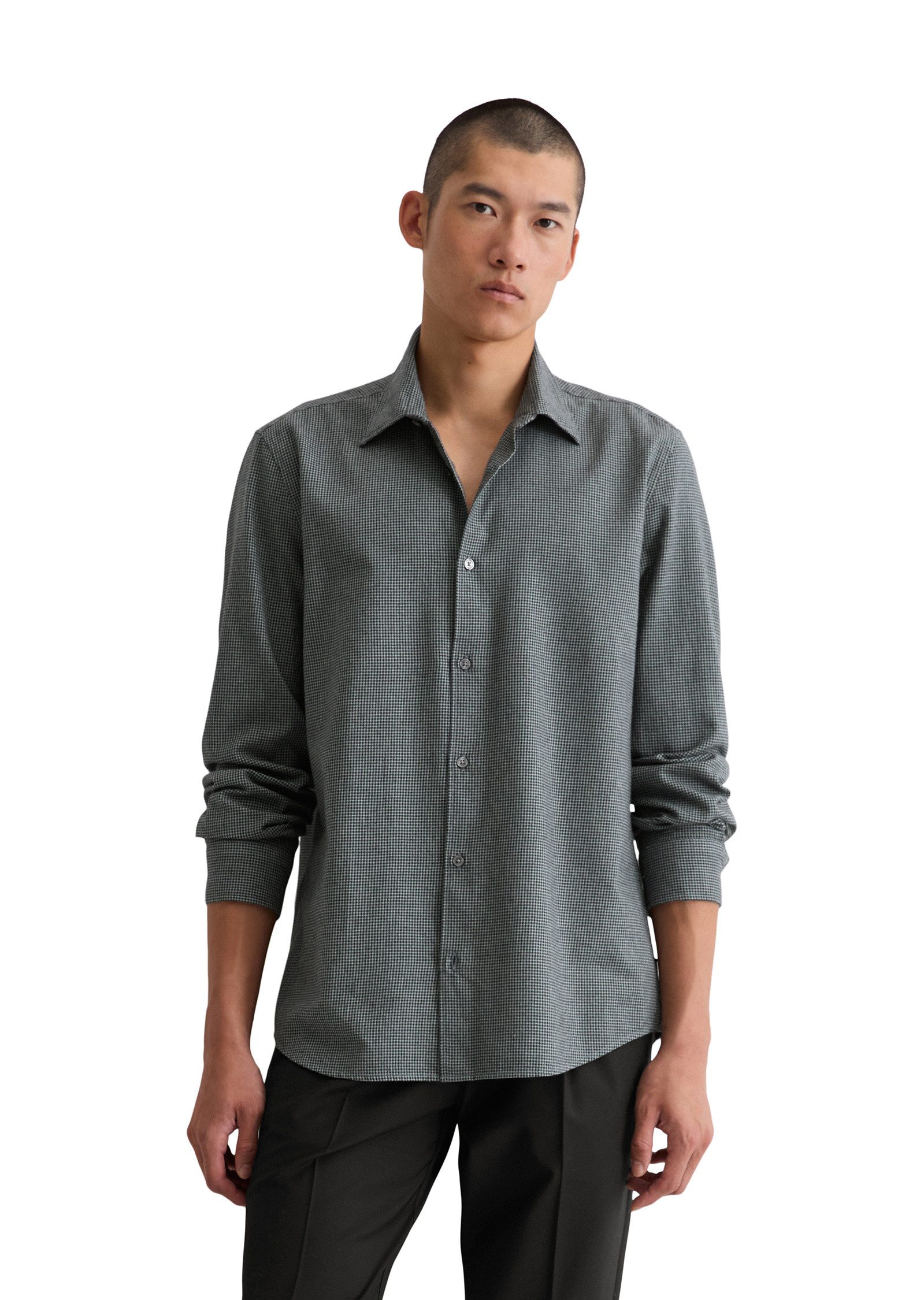 Marc O'Polo Langarmhemd aus Bio-Baumwoll-Flanell günstig online kaufen