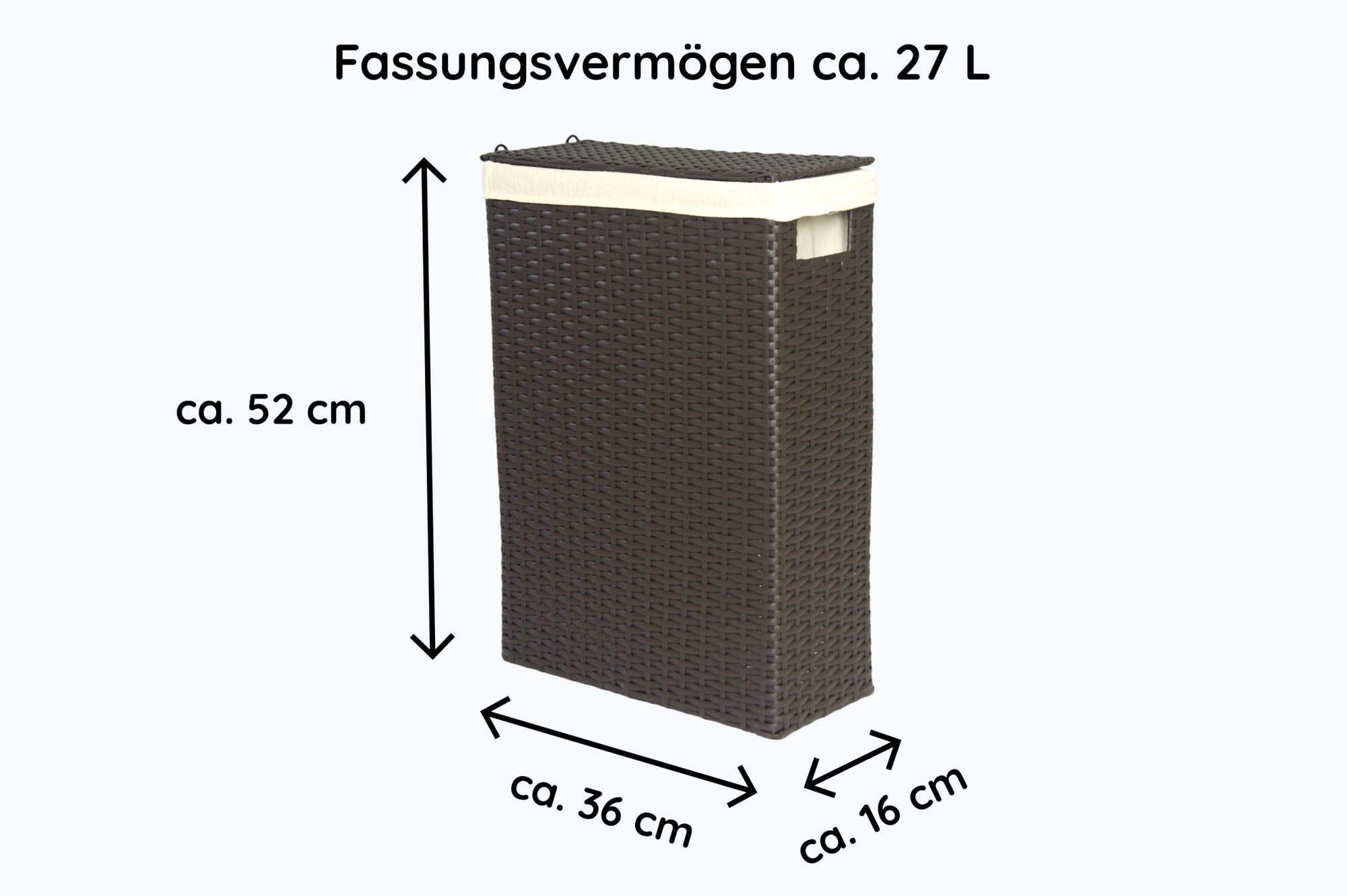 Lycce Wäschekorb Nischenwäschekorb braun aus Kunststoff günstig online kaufen