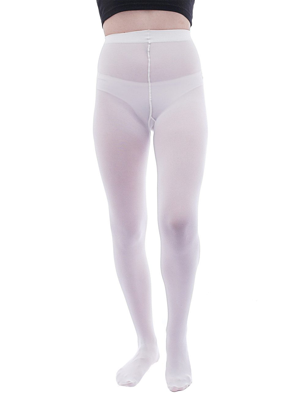 SYS Feinstrumpfhose Strumpfhose 40 DEN Mikrofaser matt Farben weiß-bialy 5-XL 40 DEN matt, 40 DEN