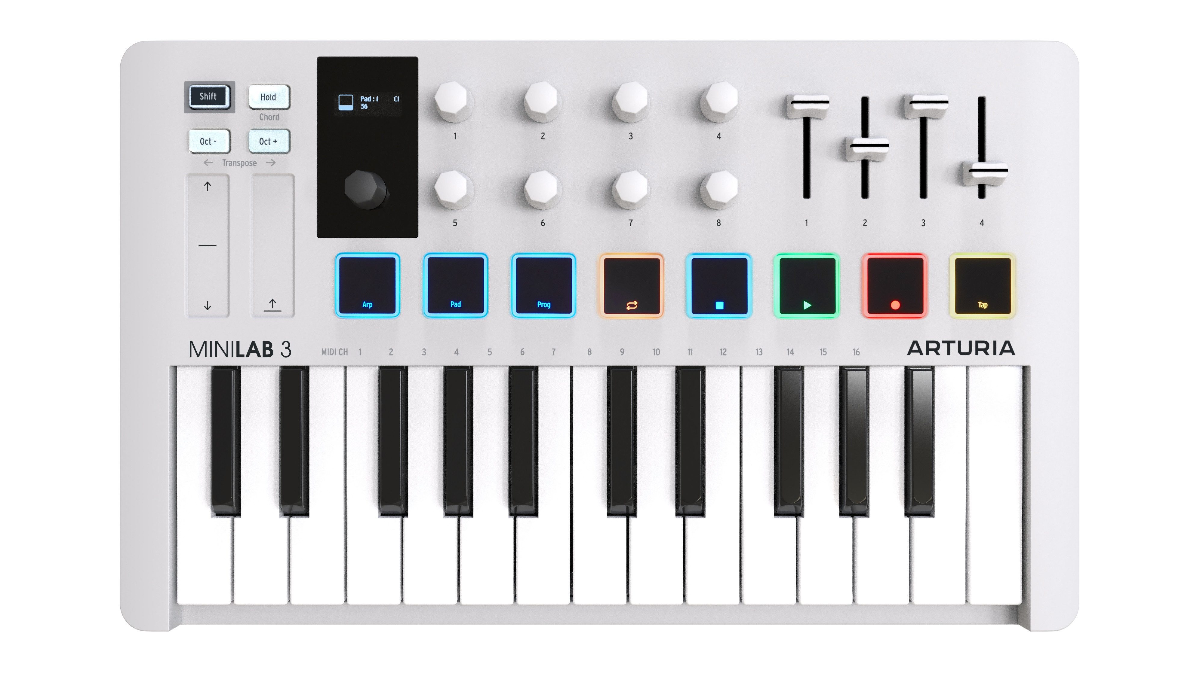 Arturia Masterkeyboard Arturia MiniLab 3 White
