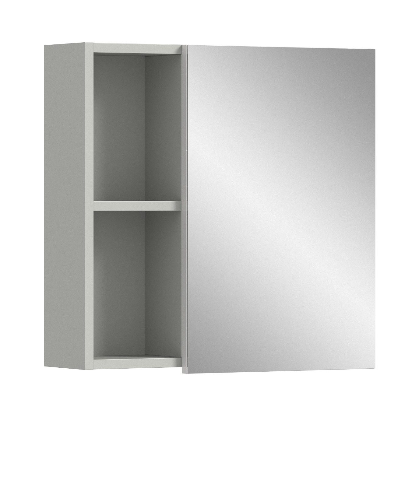 Inn.Furn Spiegelschrank Carlo (in grau, 1-türig 55 cm) mit Soft-Close