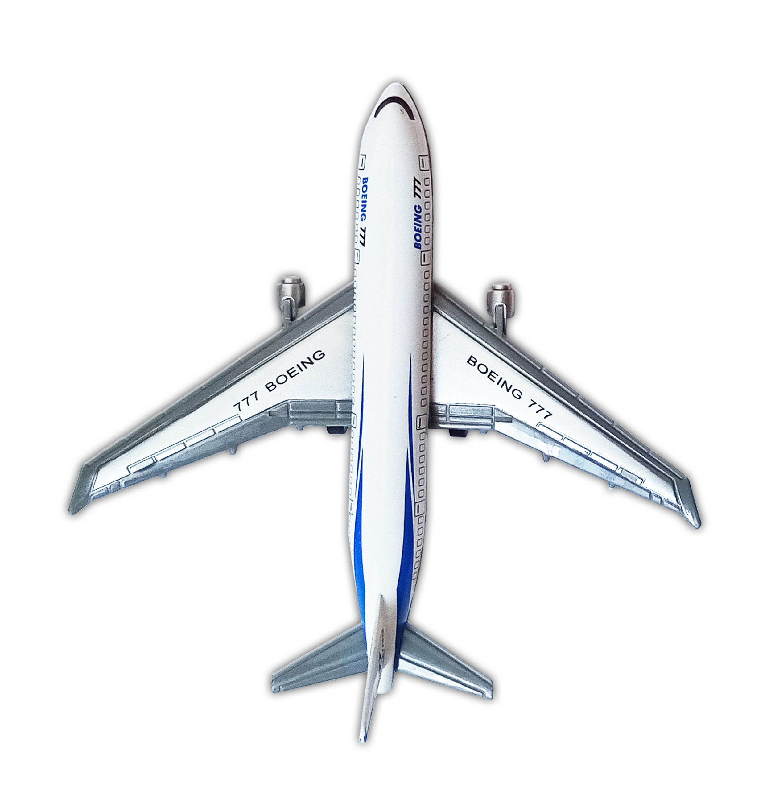 Toi-Toys Modellflugzeug FLUGZEUG Boeing 777 mit Rückzug weiß 14x13cm Kunststoff 92, Airbus Passagierflug Spielzeug Geschenk Kinder