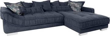 INOSIGN Ecksofa Diwan L-Form, für bis zu 140 kg pro Sitzfläche, mit vielen Kissen und Faltenwurf