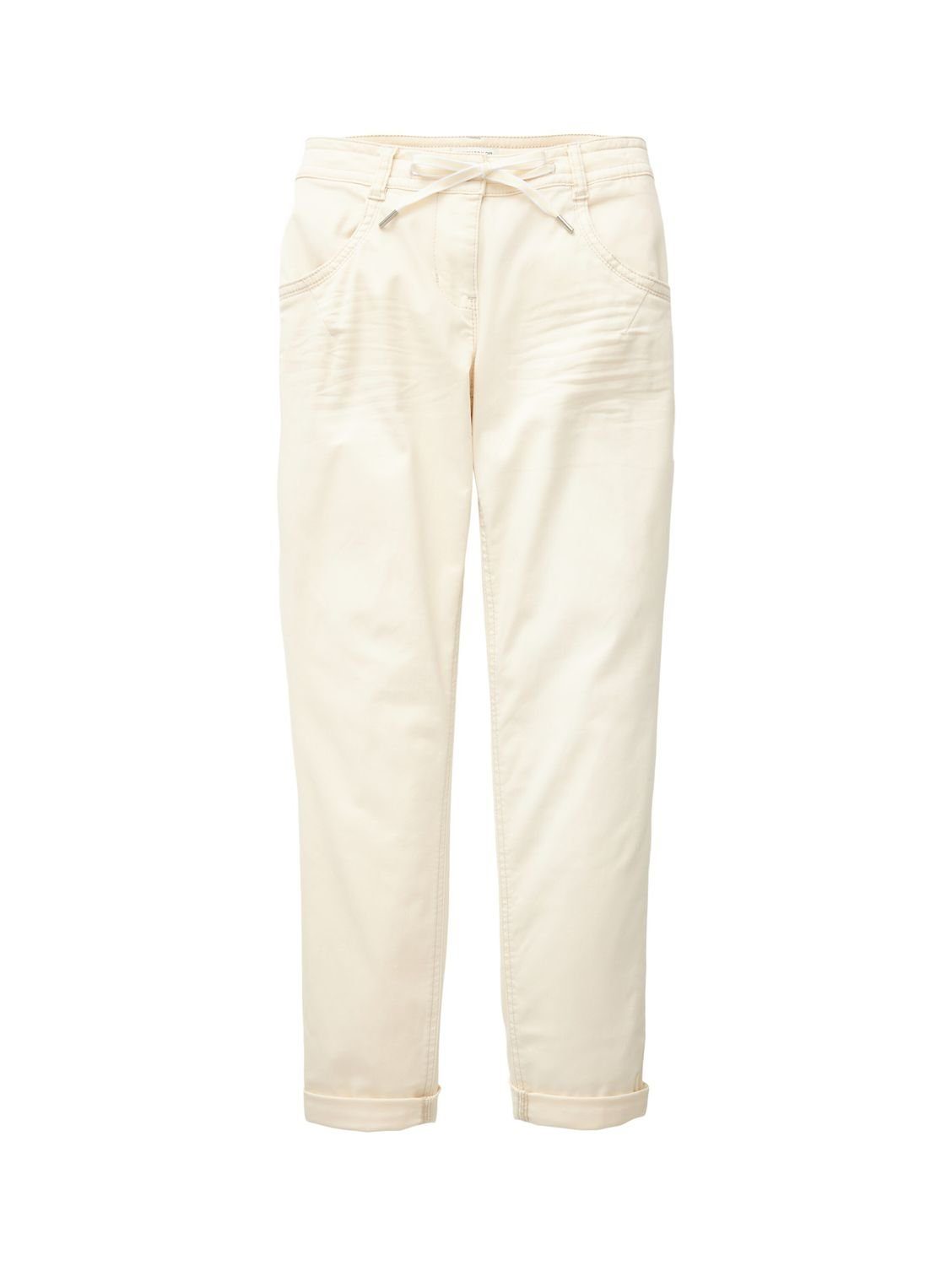 TOM 31649 TAPERED Stretch RELAXED Relax-fit-Jeans TAILOR Ecru mit Ivory