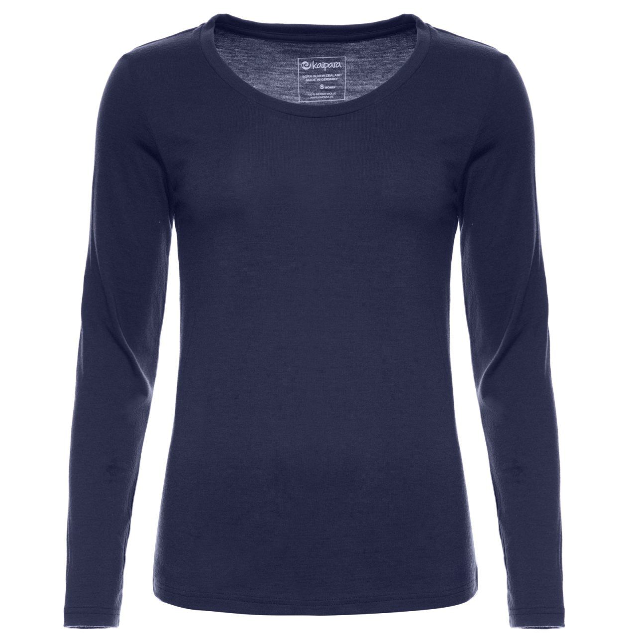 Kaipara - Merino Sportswear Longsleeve Merino Longsleeve Damen weiter Rundhals Regular 200 warm (1-tlg) aus reiner Merinowolle Made in Germany