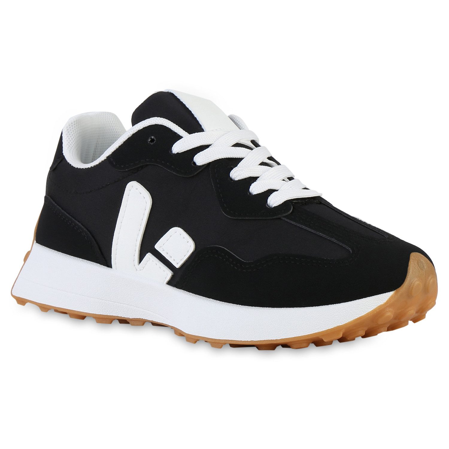 VAN HILL 841561 Plateausneaker Damen Plateau Sneaker Schnürer Profil-Sohle günstig online kaufen