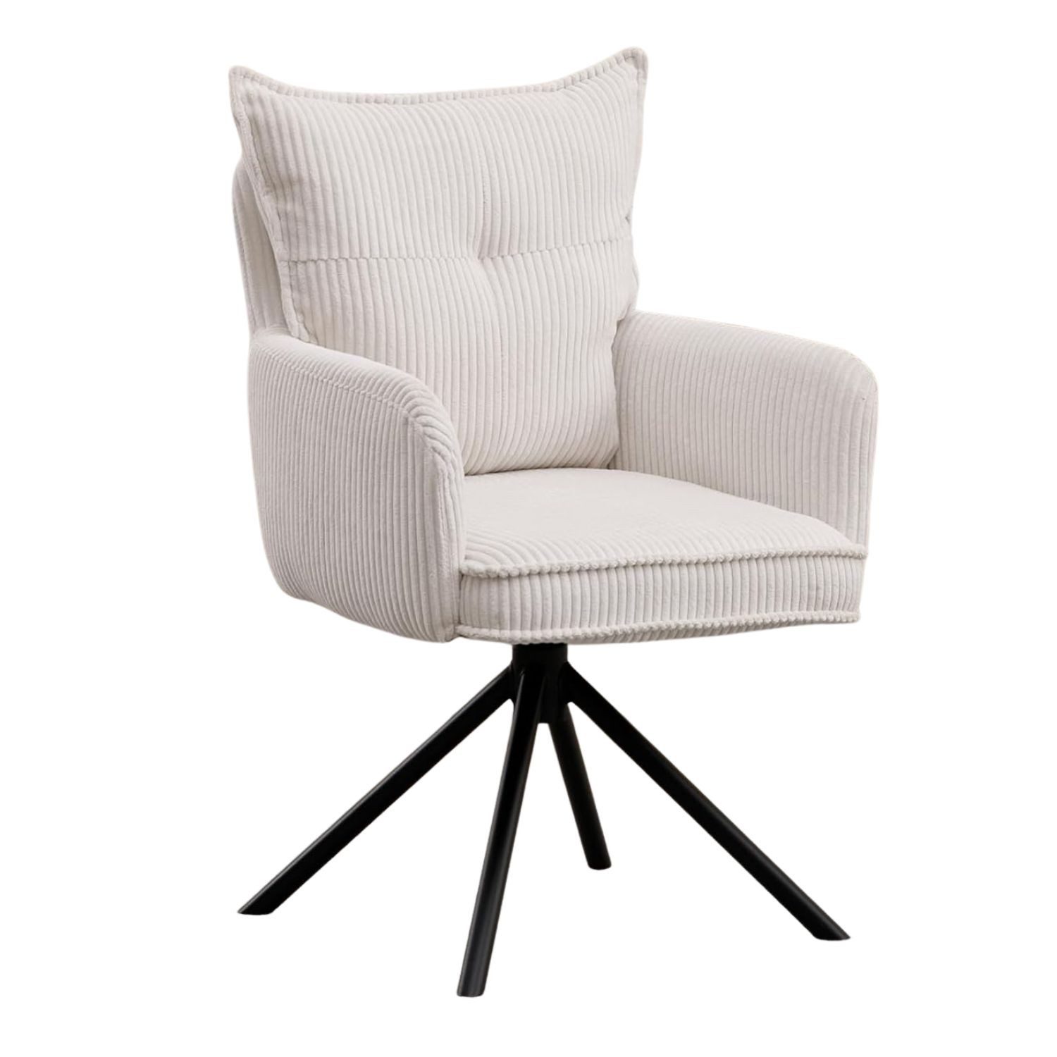 WAHSON OFFICE CHAIRS Bürostuhl Kordsamt-Bürostuhl, ergonomisch, 360° drehbar mit Metallgestell