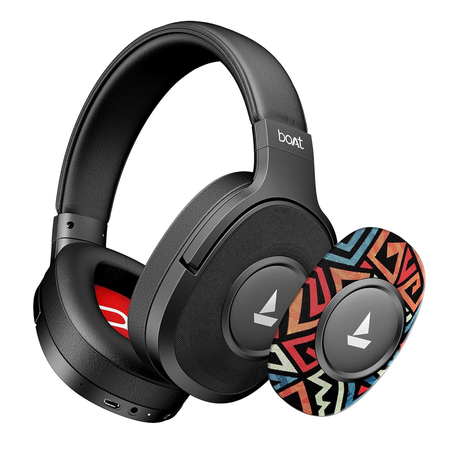 boAt Rockerz Plus 550 Bluetooth Over-Ear Kopfhörer kabellos Over-Ear-Kopfhörer (Bluetooth, 100h Akku, 50mm Treiber, Dual-Pairing, Voice Assist)