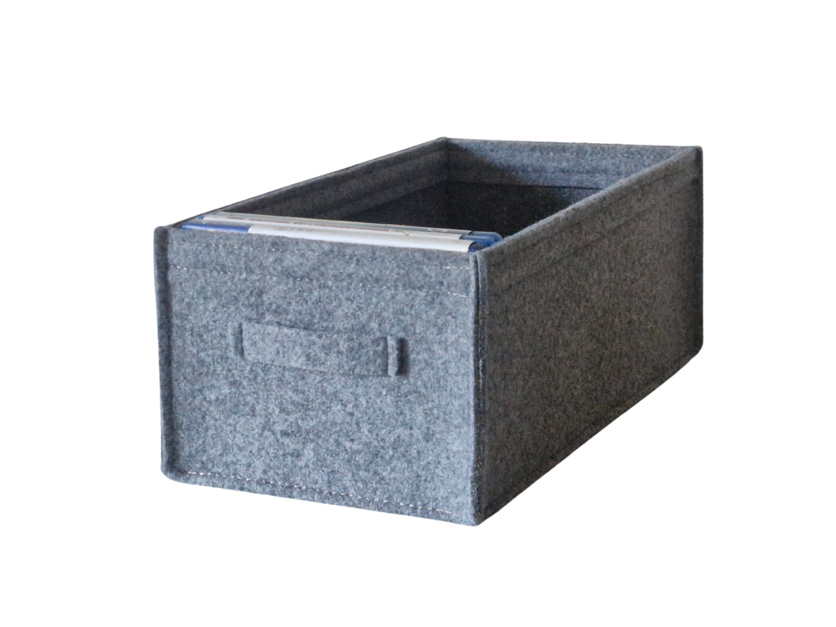 Stich-haltig Aufbewahrungskorb Aufbewahrungsbox Blu-ray Box 38 Grau meliert -Aufbewahrung mit Stil