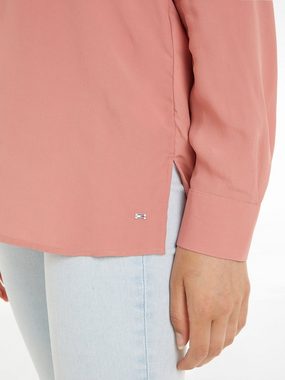 Tommy Hilfiger Hemdbluse FLUID VIS CREPE REGULAR SHIRT LS mit Seitenschlitzen