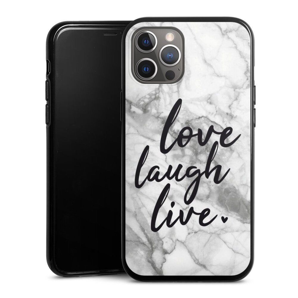 DeinDesign Handyhülle »Love, Laugh, Live Marmor« Apple iPhone 12 Pro Max,  Silikon Hülle, Bumper Case, Handy Schutzhülle, Smartphone Cover Marmor  Sprüche Liebe online kaufen | OTTO