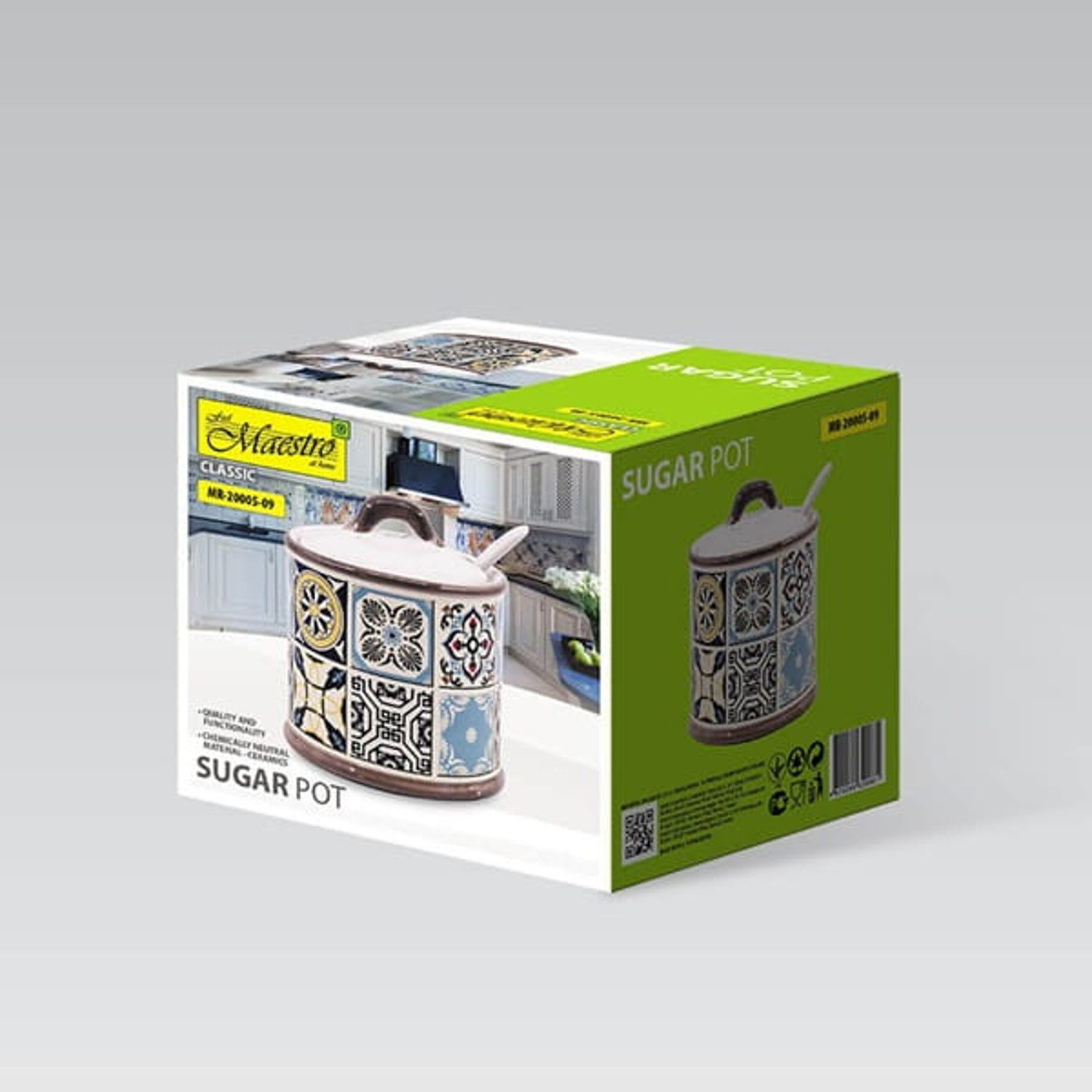 Feel Maestro Zuckerdose Holiday in Porto 300 ml, Komplett mit Keramiklöffel