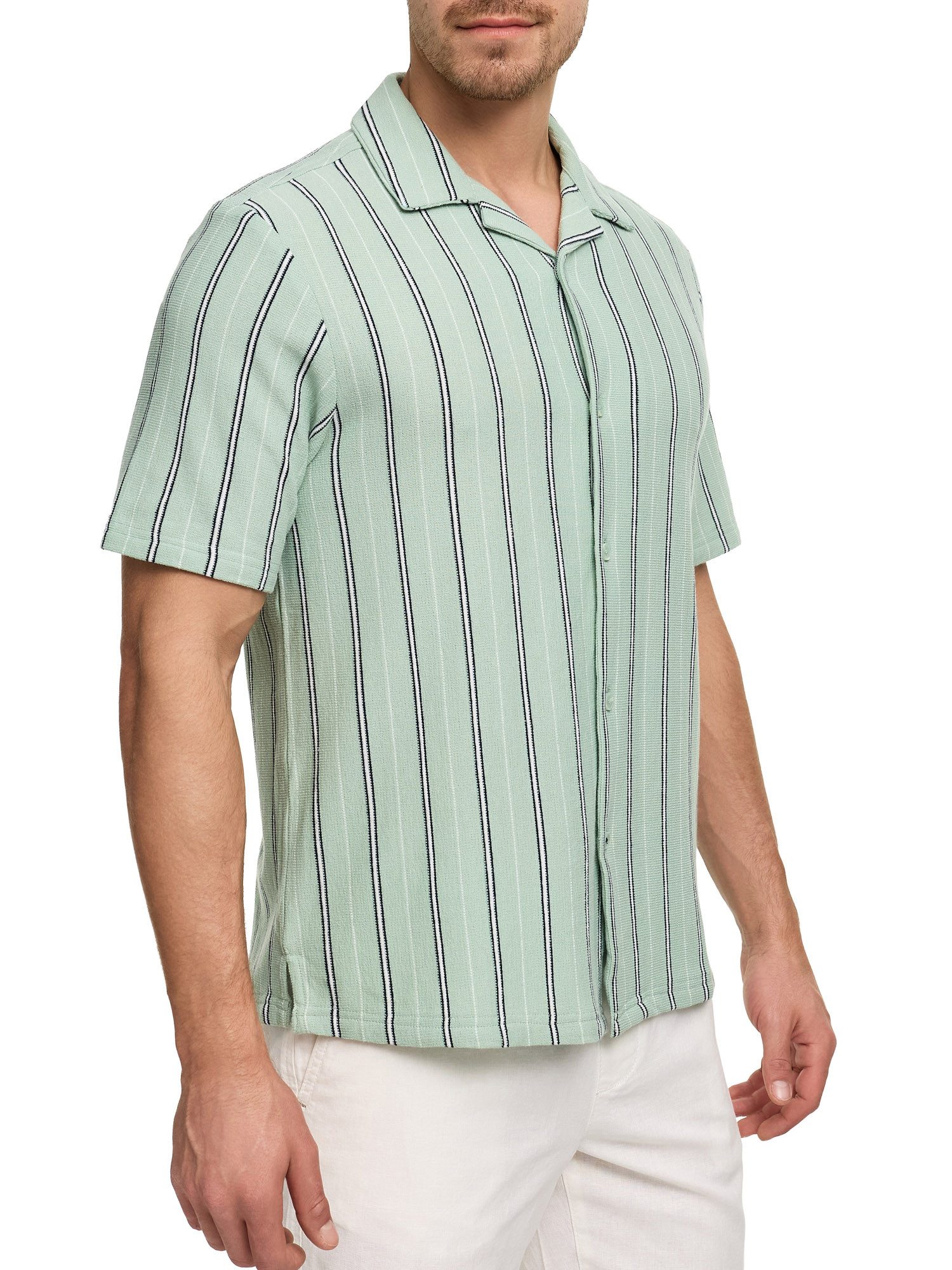 Indicode Kurzarmhemd INShitake