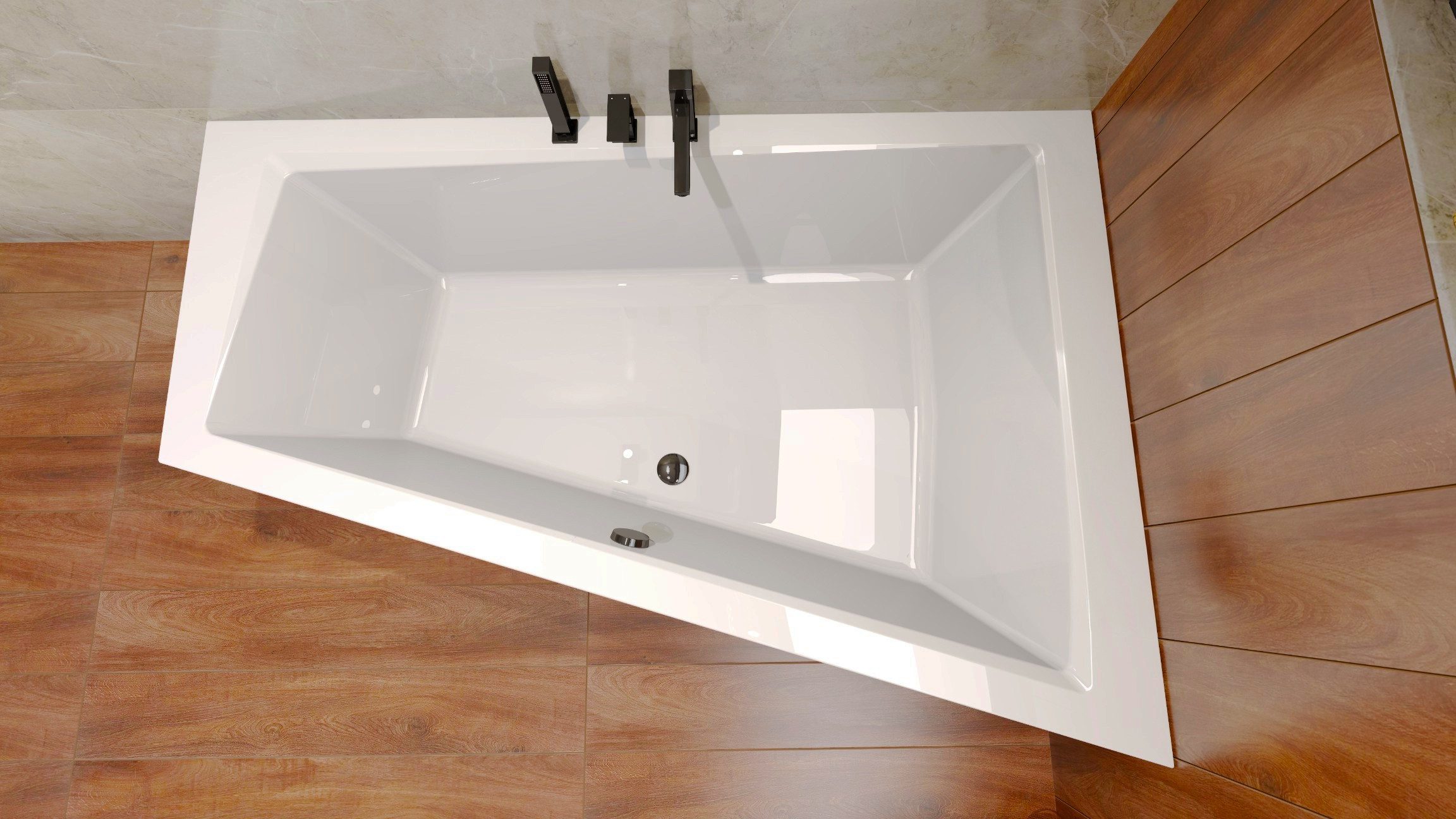 KOLMAN Badewanne Eckwanne150x85 INTIMA Rechts mit günstig online kaufen