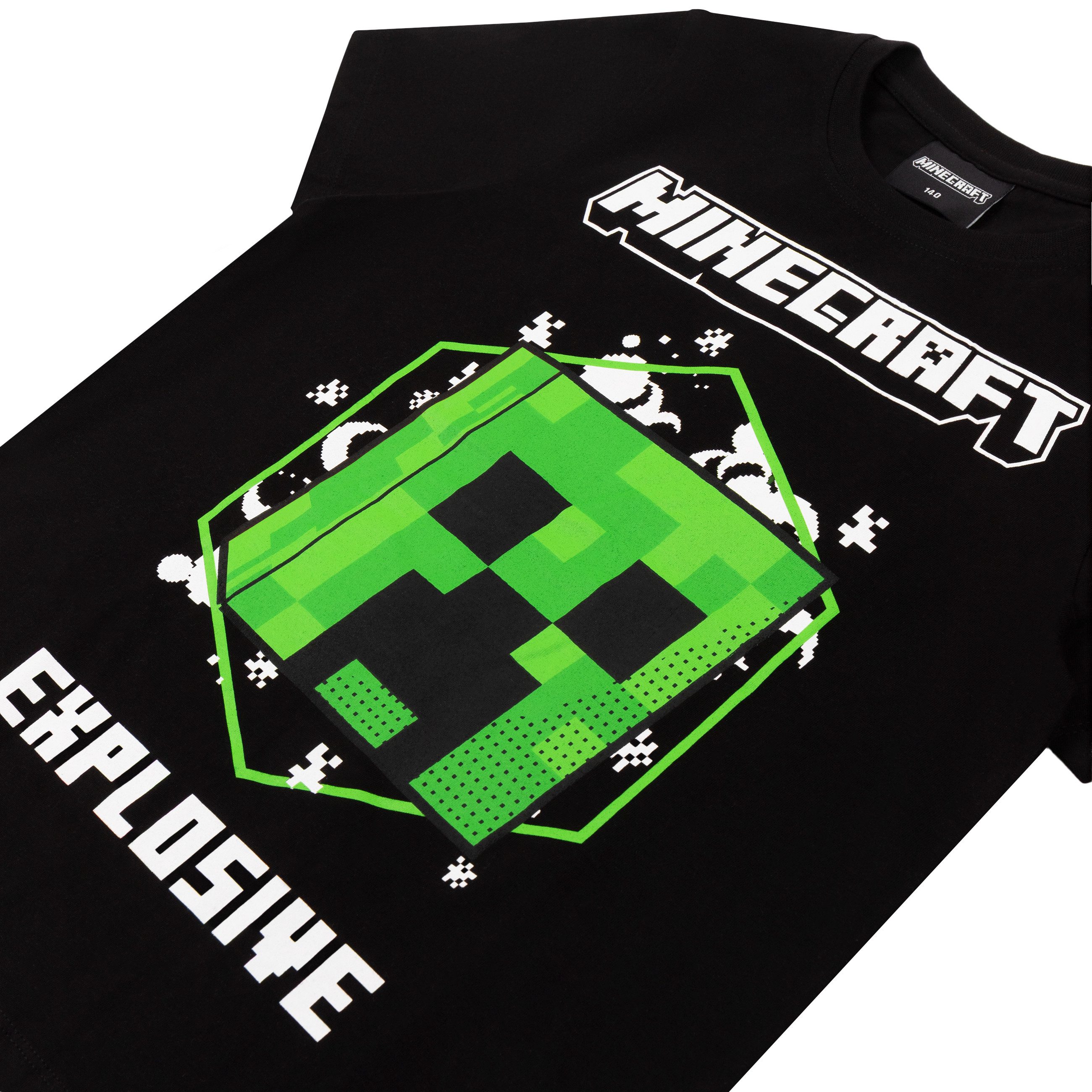Minecraft T-Shirt Minecraft Jungen T-Shirt Creeper Creeper Design