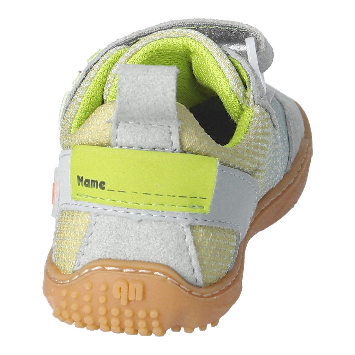 qnuffs Fichte Barfußschuh Klettschuh, Sneaker, Halbschuh mit Kontrastbesätzen