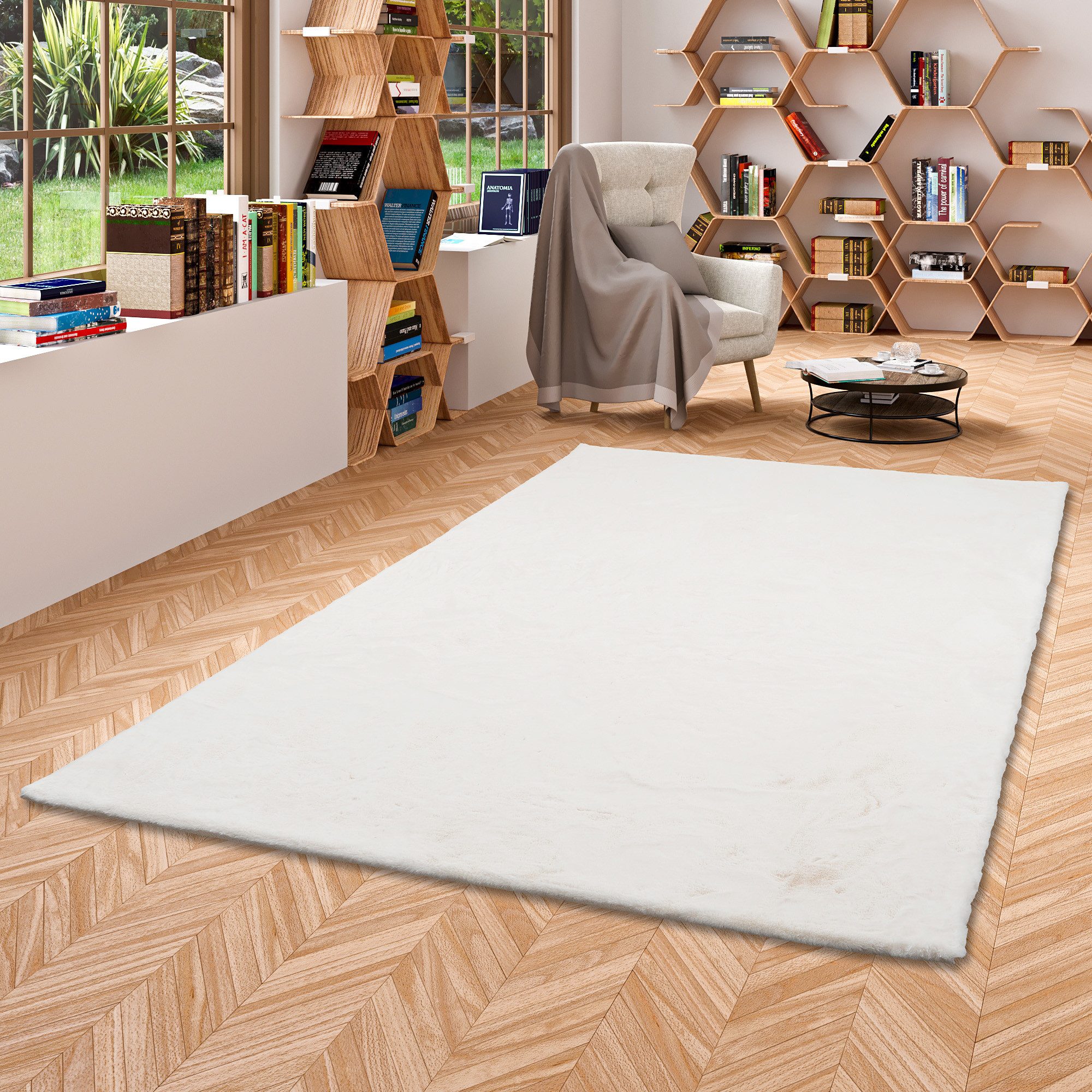 Pergamon Fellteppich Fellteppich Luxus Super Soft Plush, Rechteckig, Höhe: 25 mm
