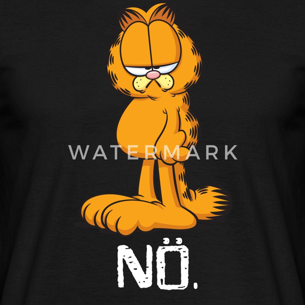 Spreadshirt T-Shirt Garfield Nö Nein Kein Bock Lustig Männer T-Shirt (1-tlg)