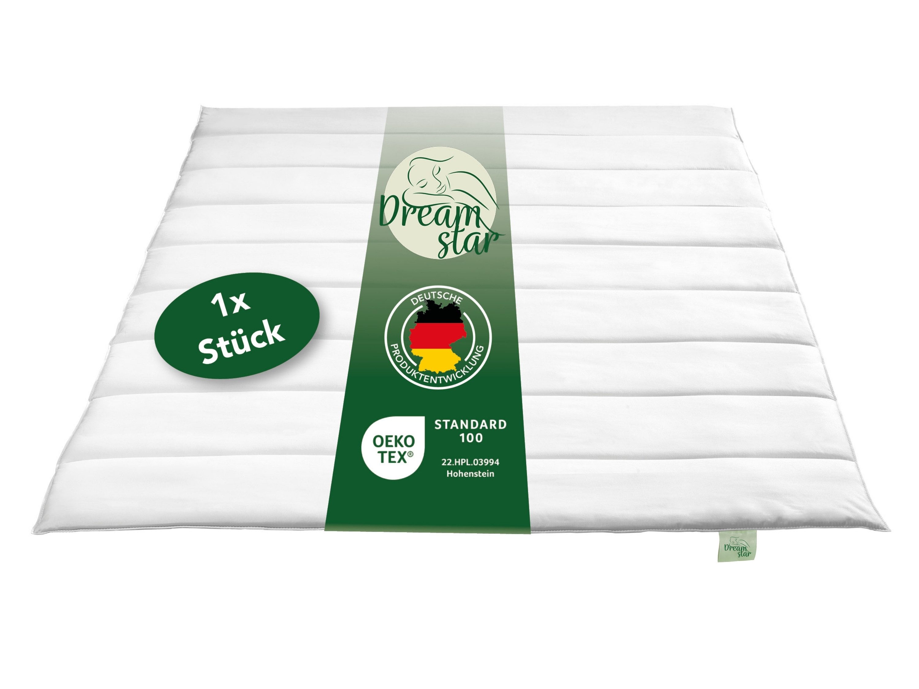 Dreamstar Sommerbettdecke Eco, leichtes und dünnes Steppbett, ideal für den Sommer, Füllung: Faserfüllung, Bezug: angenehm weiche Microfaser, allergikerfreundlich, atmungsaktiv, temperaturausgleichend, 135x200cm