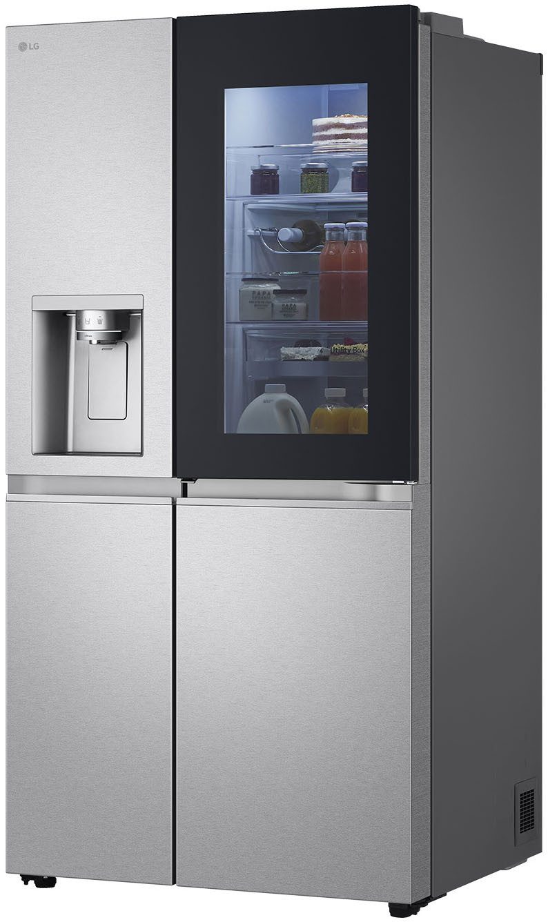 LG Side-by-Side X-Serie GSXE90MBAD, 179 cm hoch, 91,3 cm breit, großes Wein- und Flaschenregal