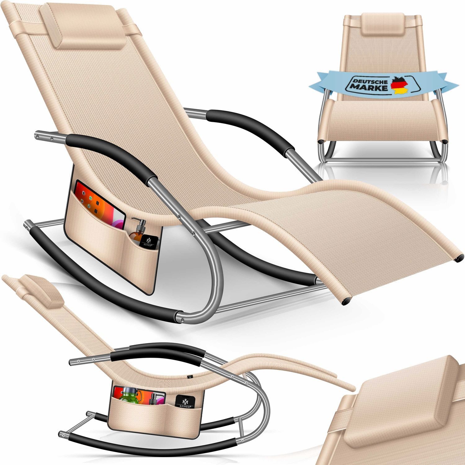KESSER Gartenliege, Sonnenliege Relaxliege Schwungliege Gartenliege Gartens günstig online kaufen