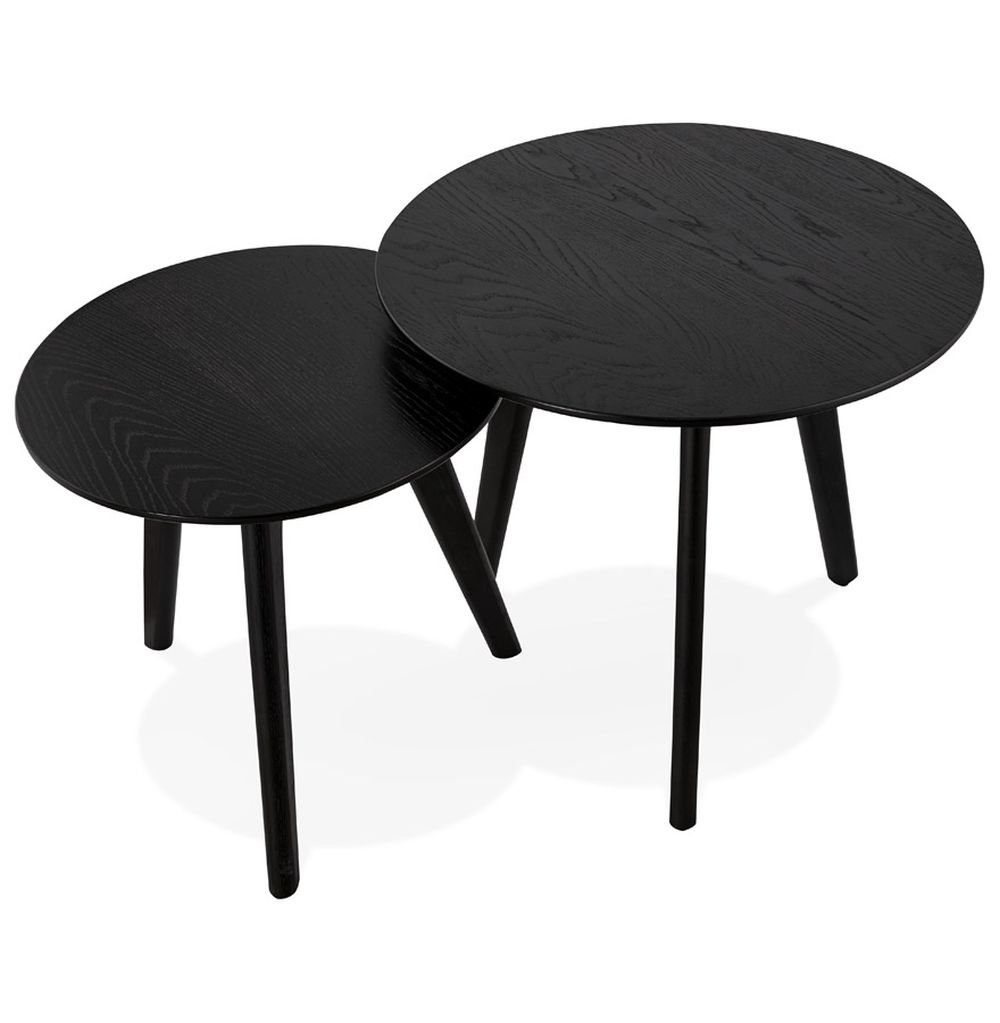KADIMA DESIGN Schwarz Beistelltisch 50 PINA Tischset x (black) 50 Holz x