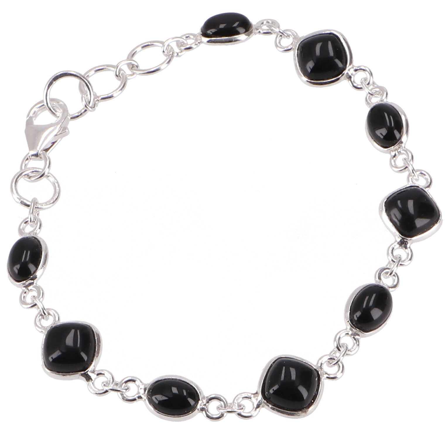 Guru-Shop Armreif Indisches Boho Silber Armband, Edelsteinarmband..