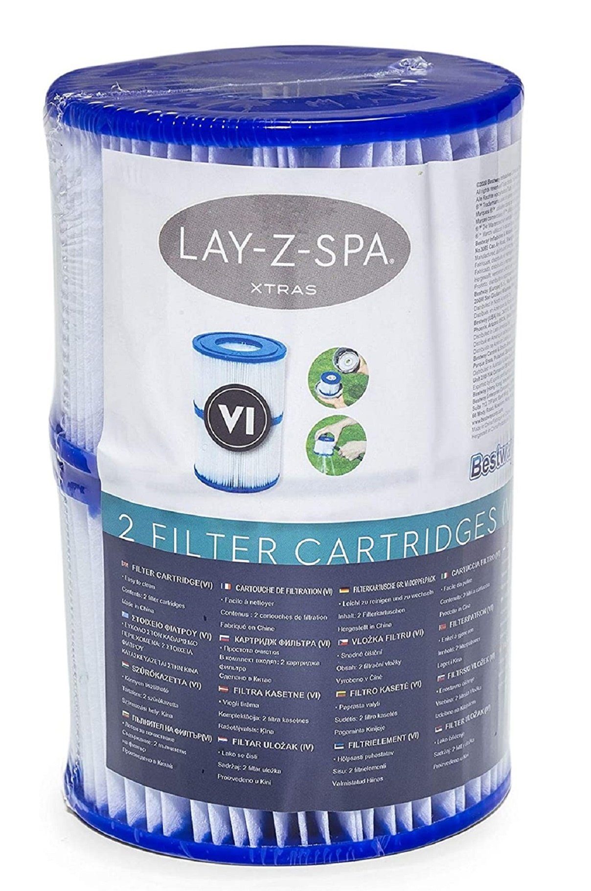 Bestway Pool-Filterkartusche Lay-Z-Spa Filterkartuschen Gr.VI Doppelpack günstig online kaufen