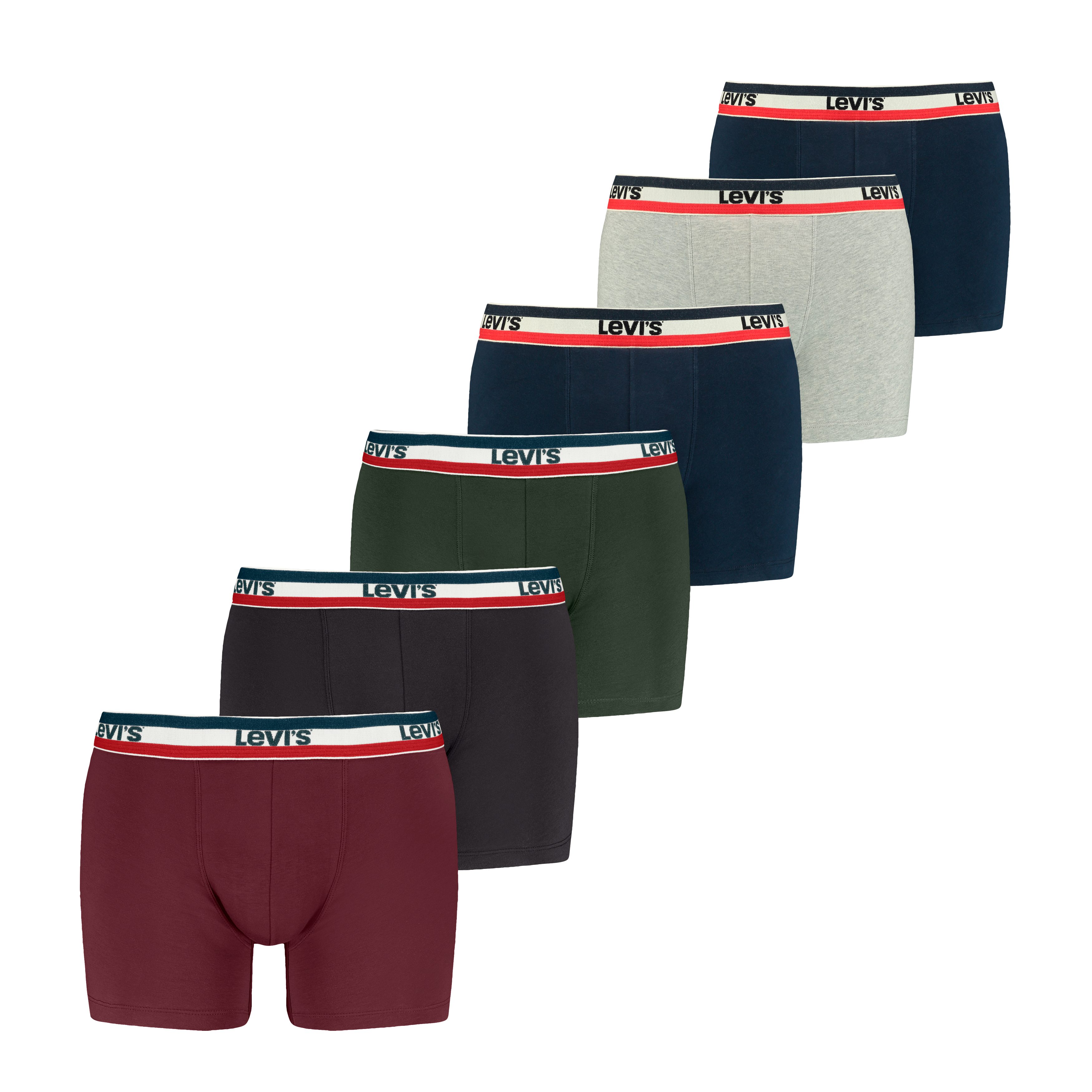 Levi's® Boxershorts LEVIS MEN SPRTSWR LOGO BOXER BRIEF ORG CO 6P ECOM (Pack günstig online kaufen