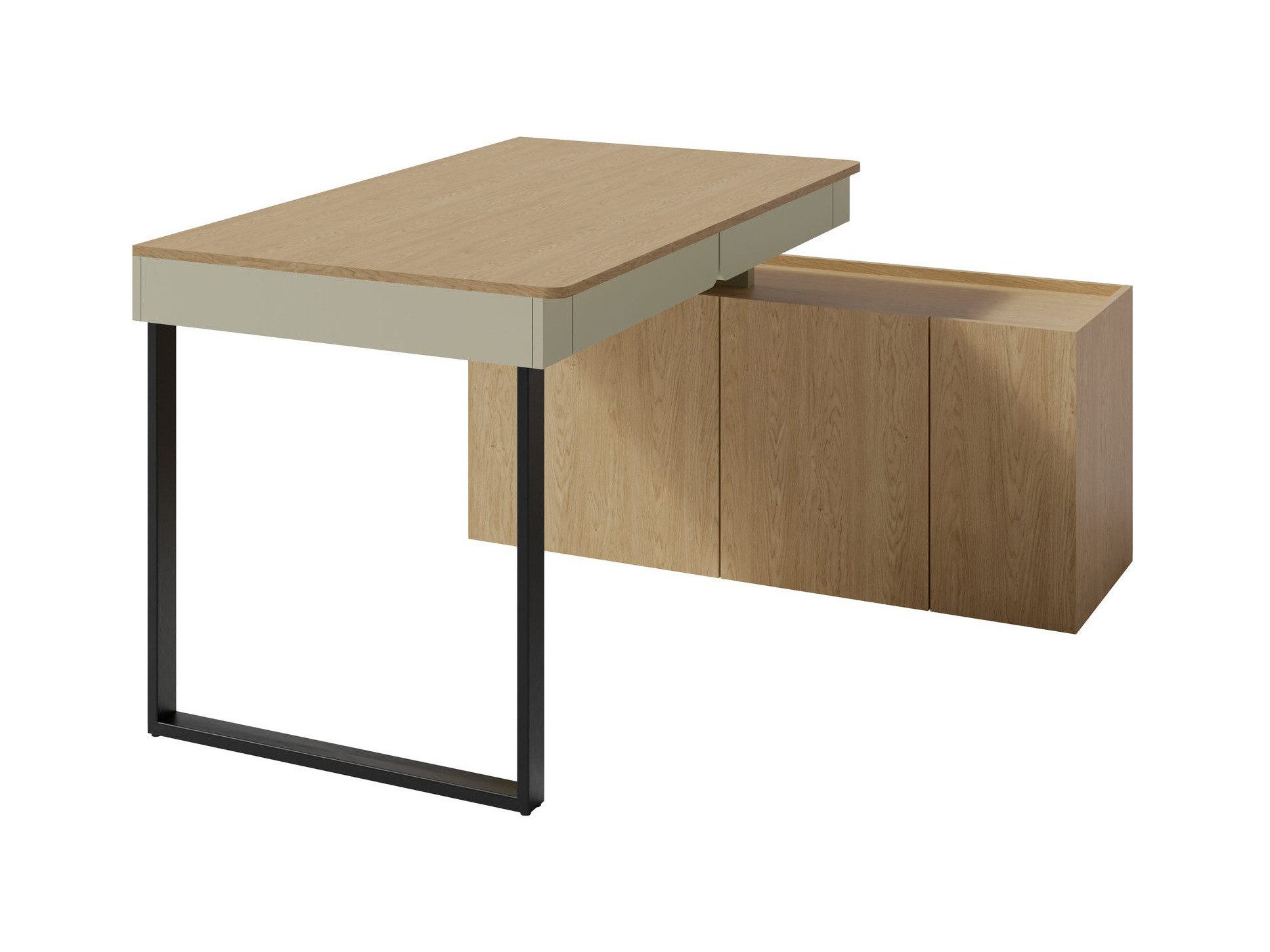 Beautysofa Schreibtisch LICO, mit Kommode günstig online kaufen