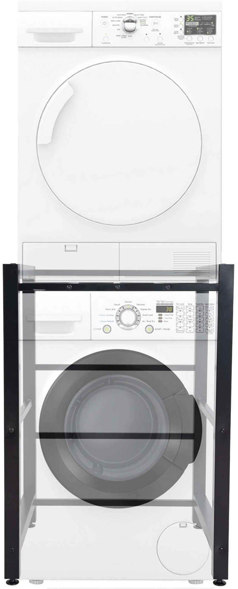 CLP Waschmaschinenuntergestell Medina, Metall-Gestell für Waschmaschinen