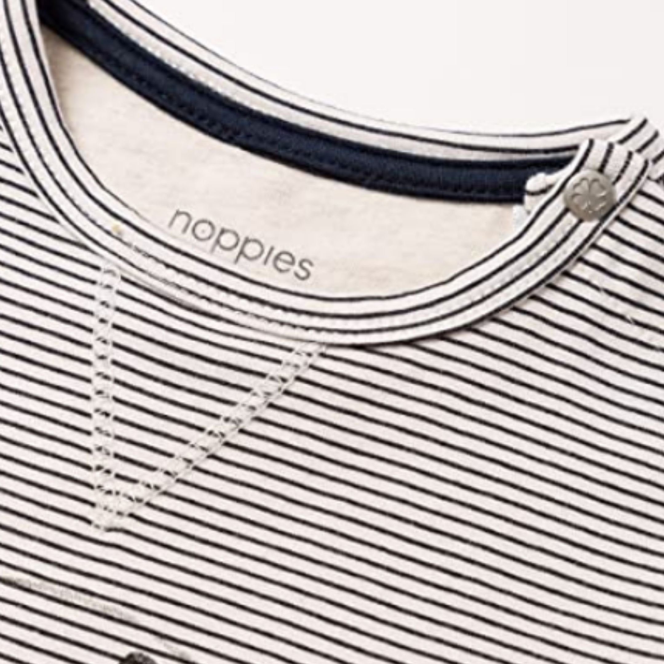 Noppies Langarmshirt Baby Oberteil T-Shirt Stripe Tipi, Baby-Jungen B Stripe Ls Trente (1-tlg) Elastisch, Weich, Sehr Hautsympatisch
